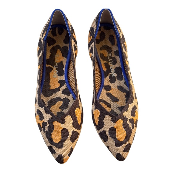 Rothy’s The Point Leopard Flats Size 8 - Picture 2 of 9